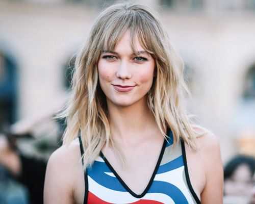 Is this photographic proof that Karlie Kloss' bangs are fake too ...
