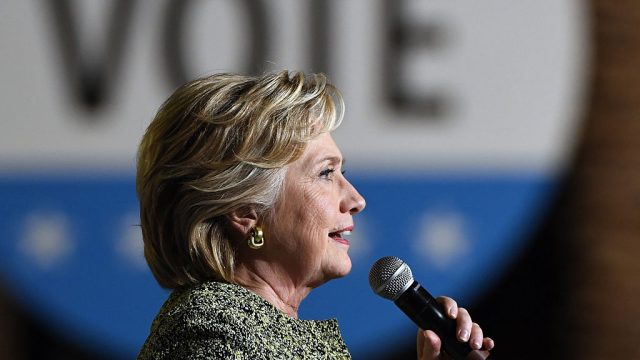 Democratic Presidential Nominee Hillary Clinton Campaigns In Las Vegas