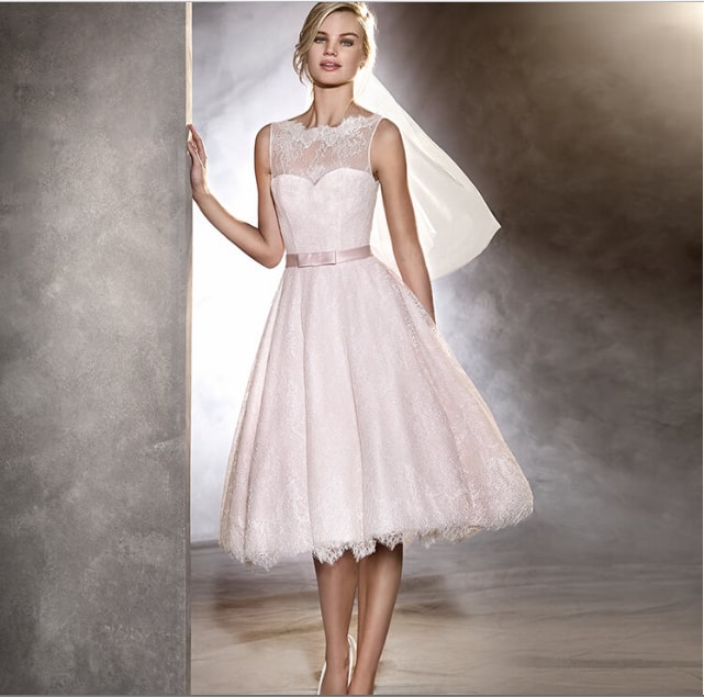 We are madly in love with these brand new blush wedding gowns, made ...