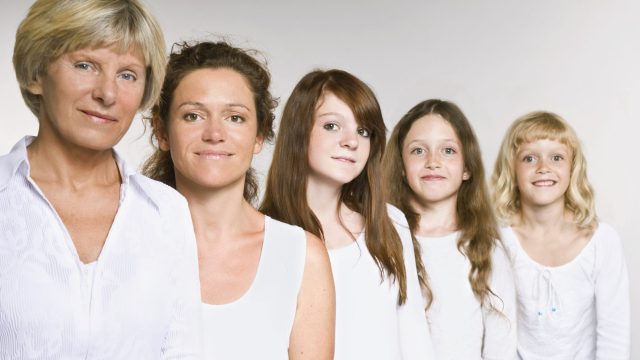 Young family and grandparents