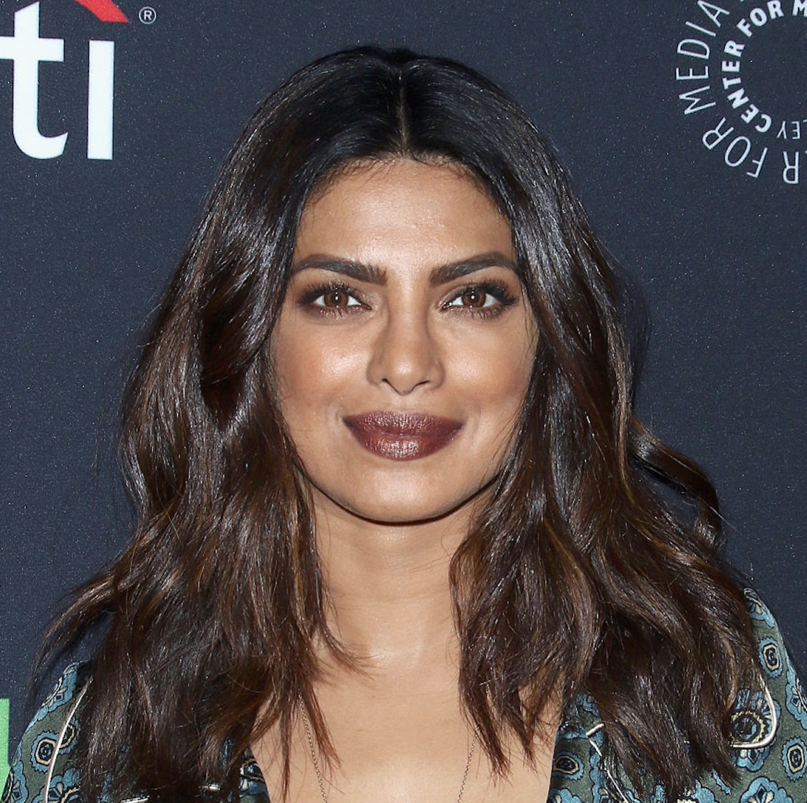 Priyanka Chopra wore an incredible emerald silk pattern dress and we ...