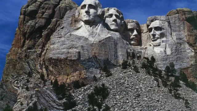The carved sculptures