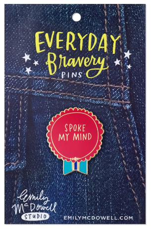 These 'Everyday Bravery' enamel pins make us feel like the heroines of our  own stories - HelloGigglesHelloGiggles