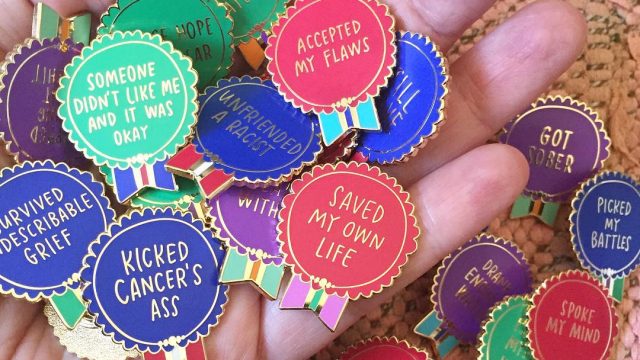 These 'Everyday Bravery' enamel pins make us feel like the heroines of our  own stories - HelloGigglesHelloGiggles