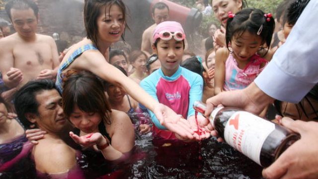 Guests of spa resort catch the Beaujolai