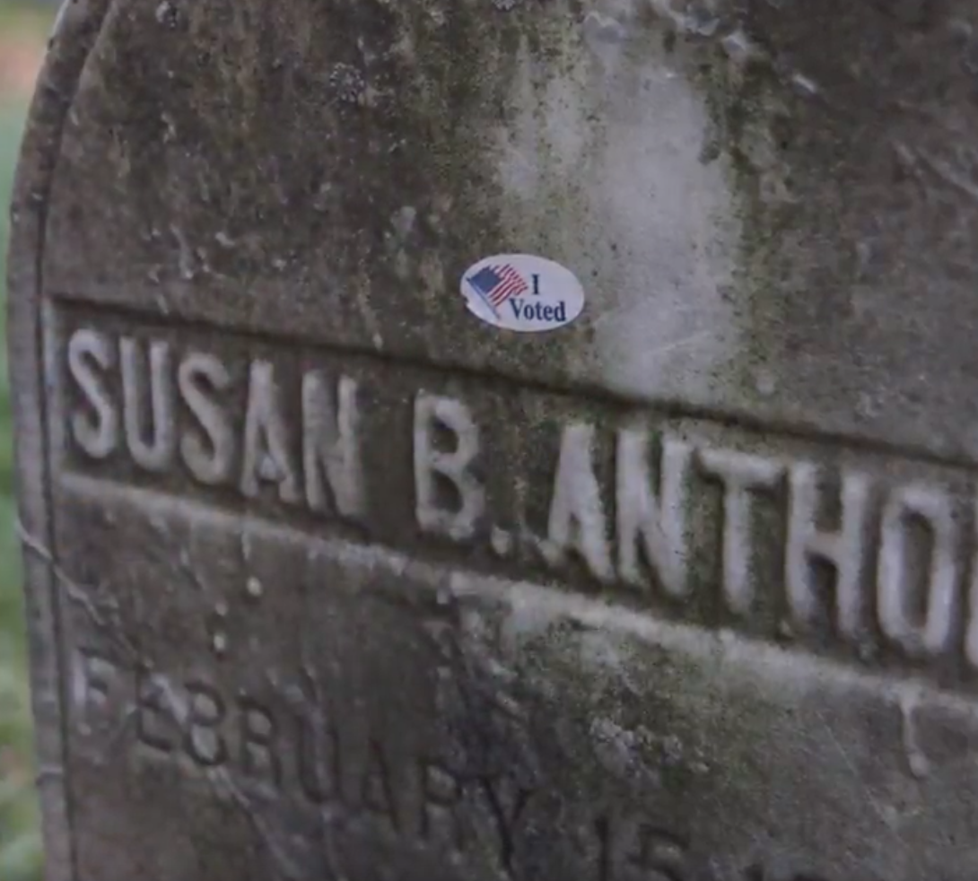 Women Are Covering Susan B. Anthony's Gravestone In "I Voted" Stickers ...