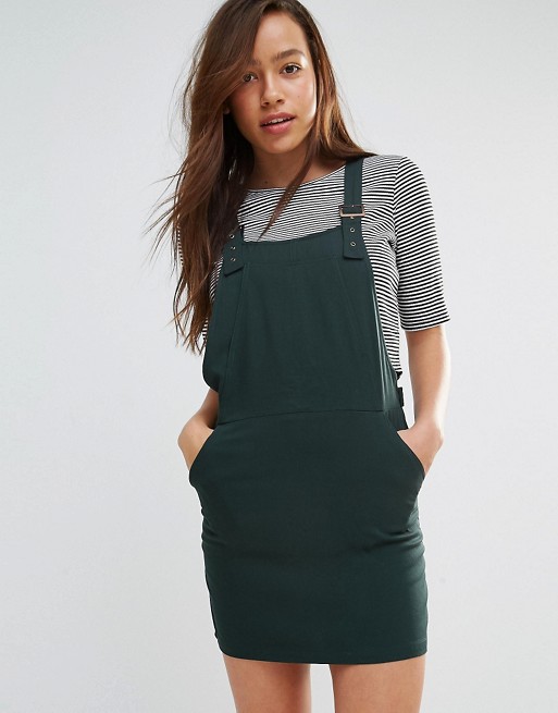 Overall dress olive store green