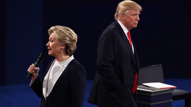 Candidates Hillary Clinton And Donald Trump Hold Second Presidential Debate At Washington University