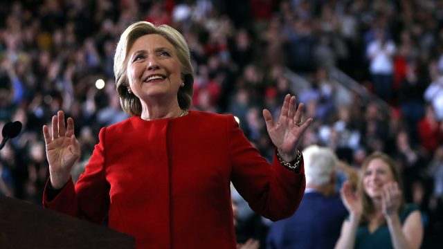 Hillary Clinton Campaigns Across US One Day Ahead Of Presidential Election