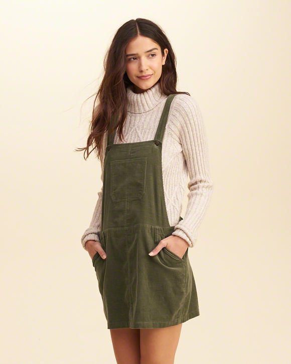 Olive green 2025 overall dress