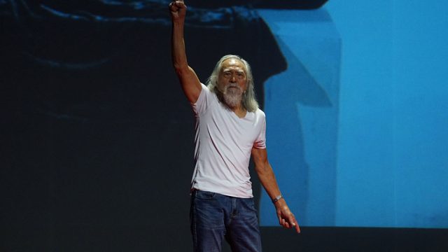 Old Actor And Model Deshun Wang Attends A Forum In Shanghai