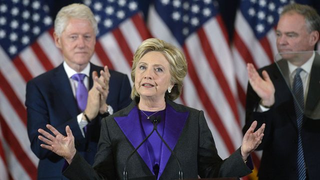 Former Democratic Presidential Nominee Hillary Clinton Delivers Remarks After Election Night Loss