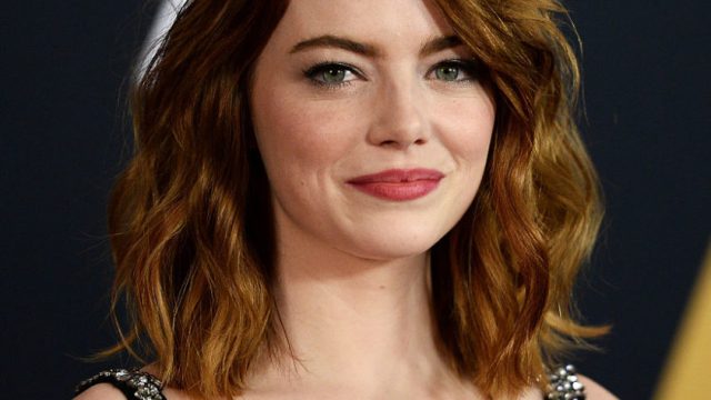 Emma Stone looks incredible in a black crochet co-ord as she attends a  party in Italy