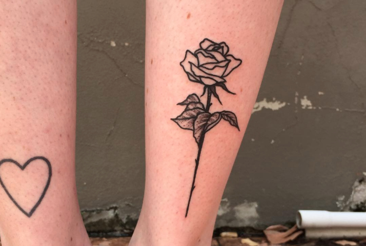 Traditional Rose Tattoo Flash Print | Chance Brinson Art