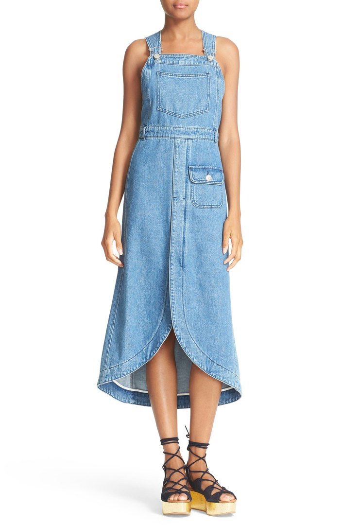 Denim overall cheap skirt nordstrom