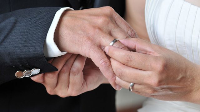 wedding, wedding ring made of platinum
