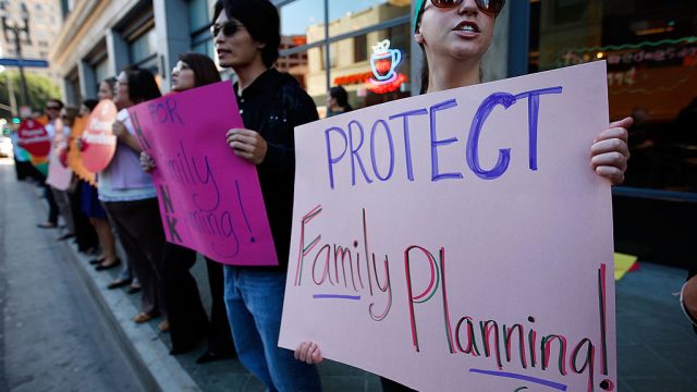 Demonstrators Protest Against Gov.'s Plans To Cut Family Planning Funding