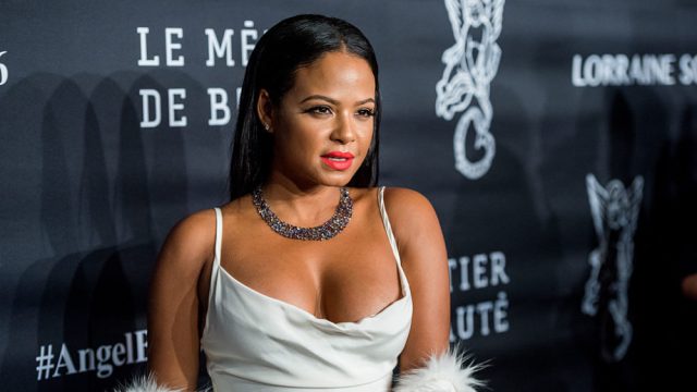 Christina Milian's boobs hanging on for dear life