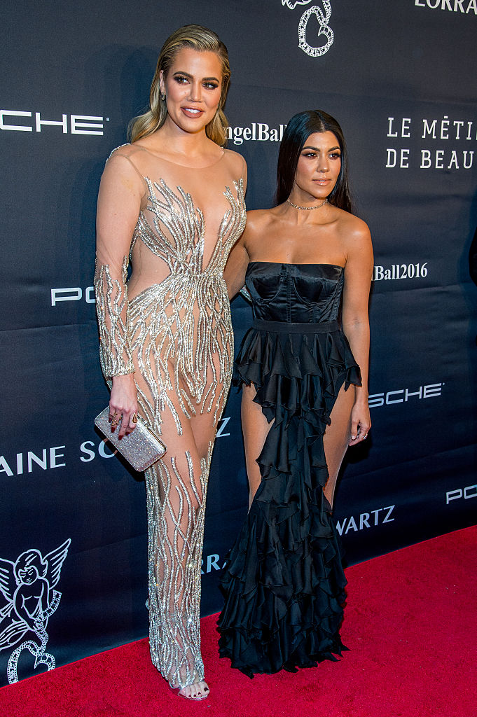 NEW YORK, NY - NOVEMBER 21:  Khloe Kardashian and Kourtney Kardashian attend the 2016 Angel Ball at Cipriani Wall Street on November 21, 2016 in New York City.  (Photo by Roy Rochlin/FilmMagic)
