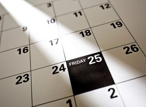 Black Friday 2016 Sale Calendar Date, November 25