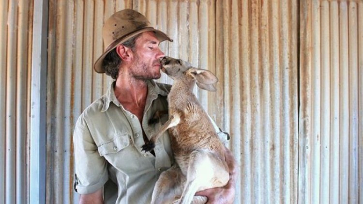 This rescued kangaroo has to hug her keepers every morning and sorry, our  hearts just exploded - HelloGigglesHelloGiggles