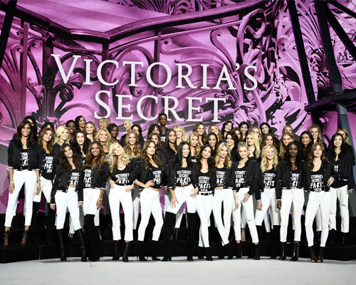 Victoria's Secret Models and Their Fantastic Handbags Swarm Paris