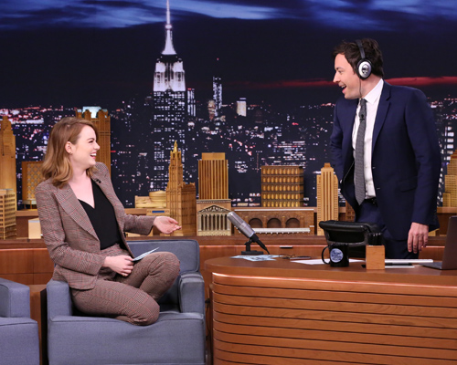 Emma Stone just nearly failed Jimmy Fallon's whispering game and it's ...