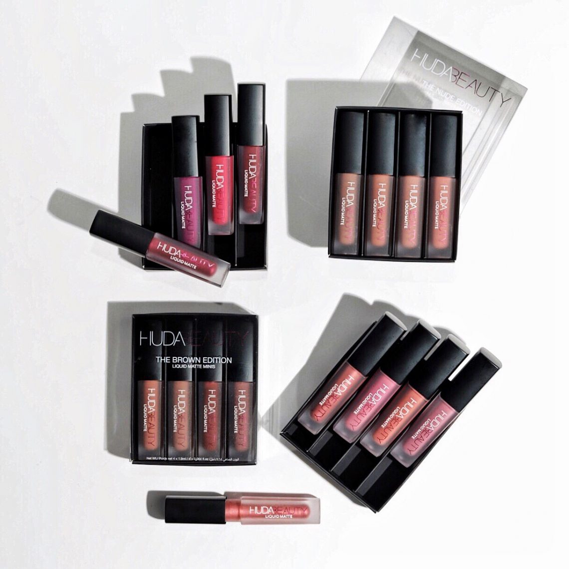 huda beauty liquid matte lipstick set of 4