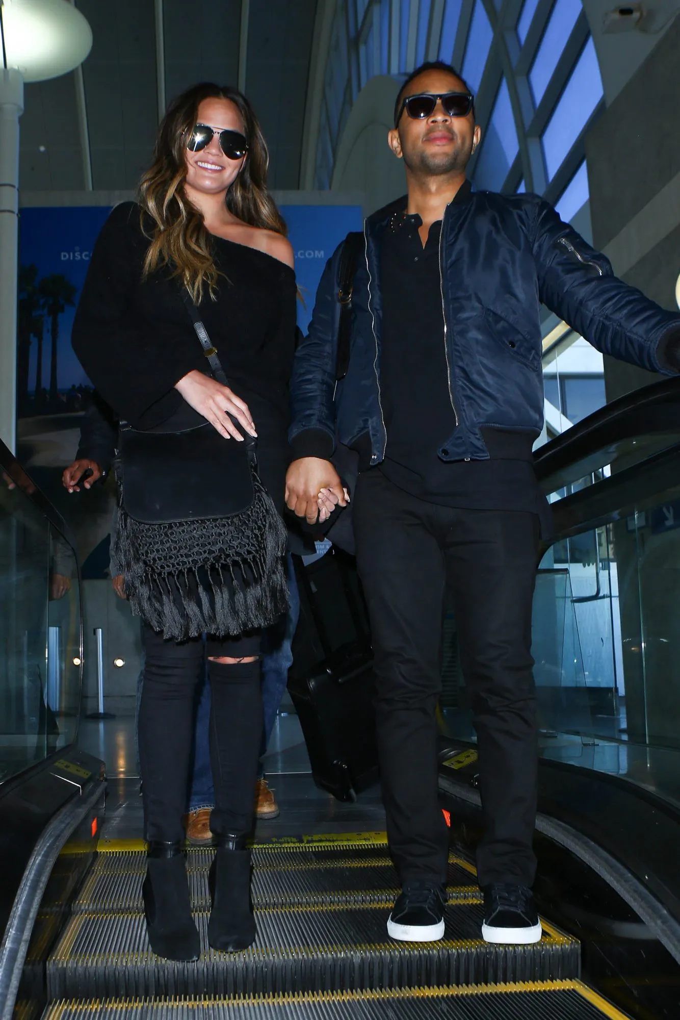 Chrissy Teigen Gets Sporty with John Legend in Leggings and