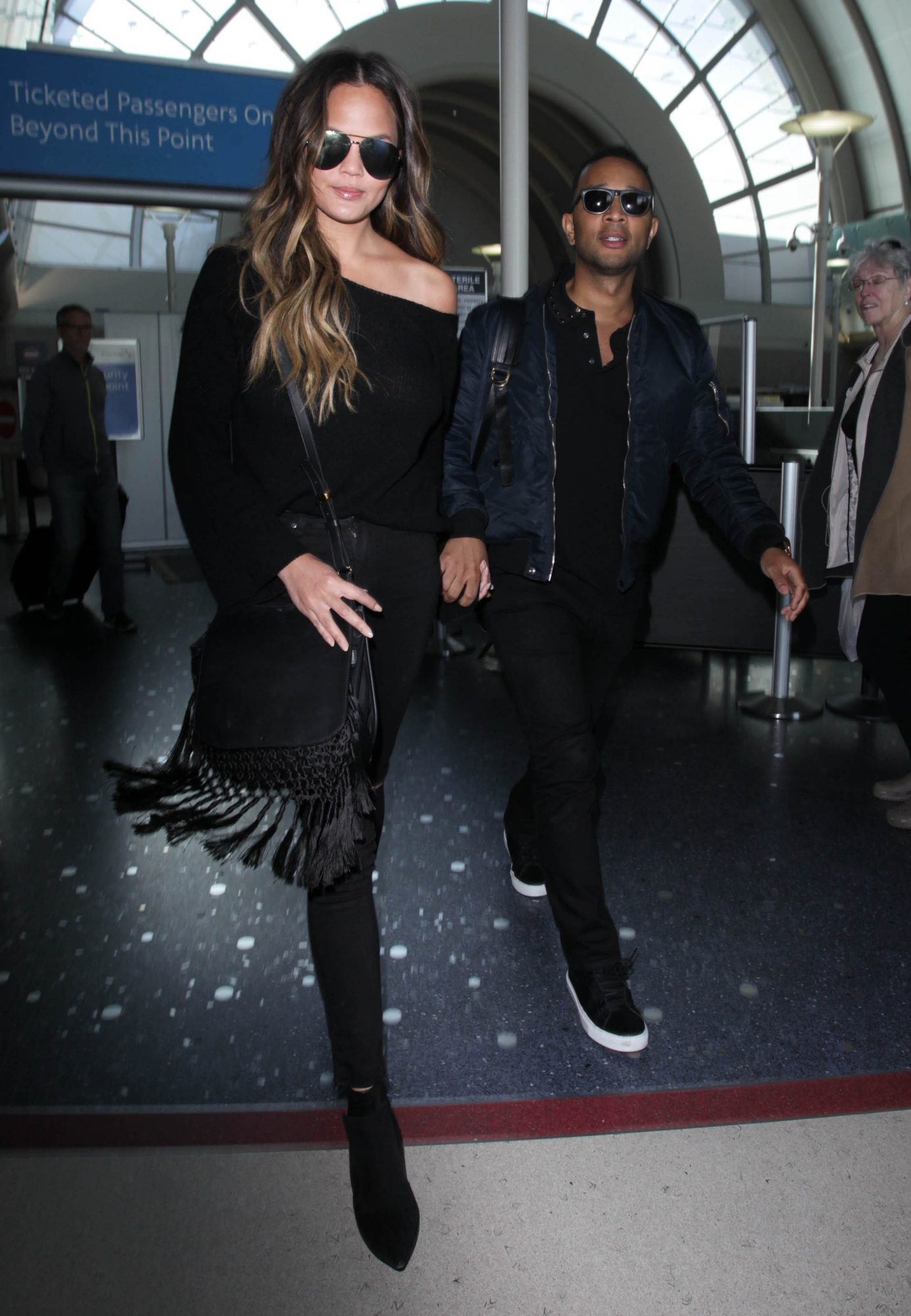 Chrissy Teigen Gets Sporty with John Legend in Leggings and Sneakers