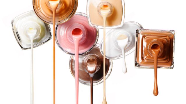 Nail polish dripping from bottle