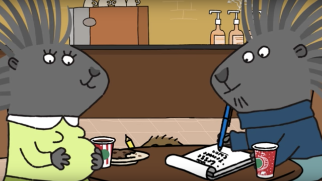 starbucks cartoon
