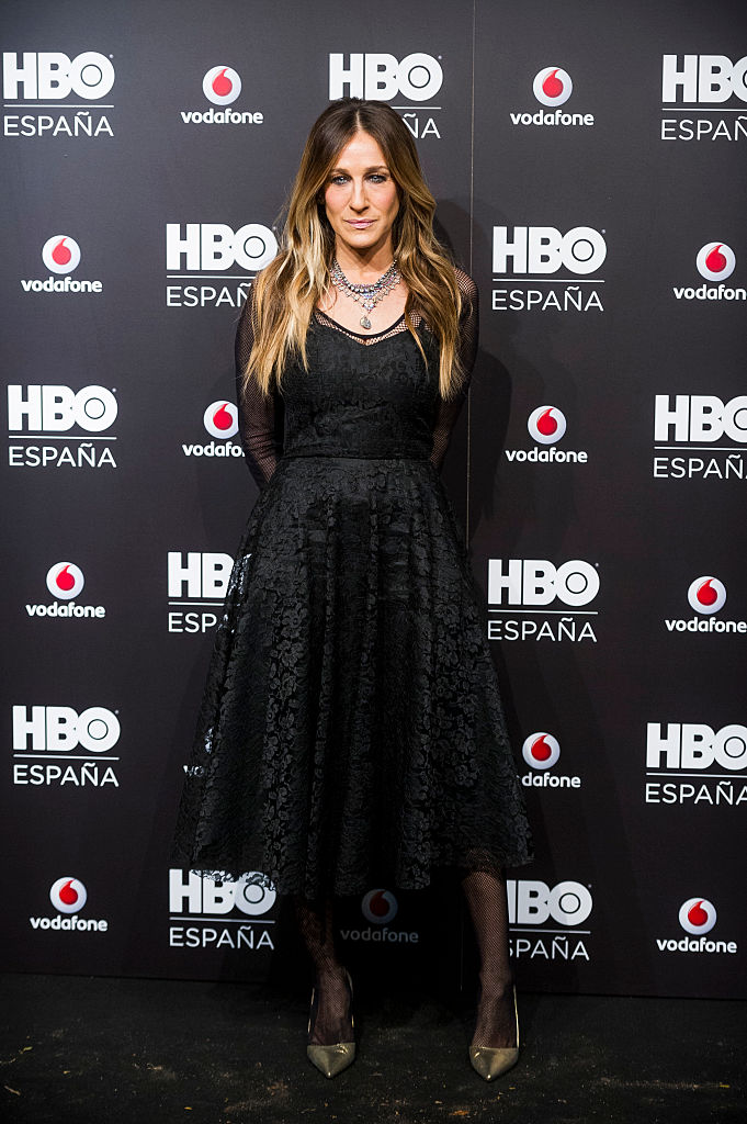 Sarah Jessica Parker looks ready for goth tea time in this black