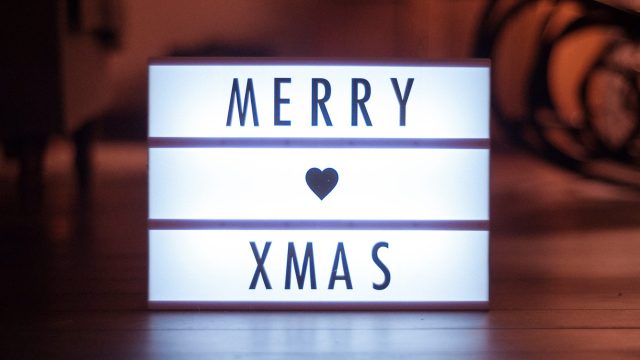 merry xmas light box