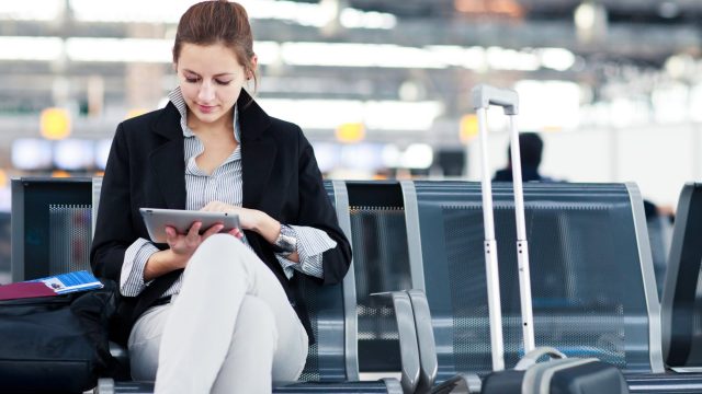 sitting at airport