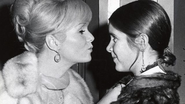 Debbie Reynolds and Carrie Fisher sighitng at the Town Hall, New York City for the School Benefit at Town Hall - November 6, 197
