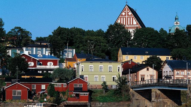 Glimpse of the town of Porvoo