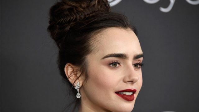 lily-collins-golden-globes-bun