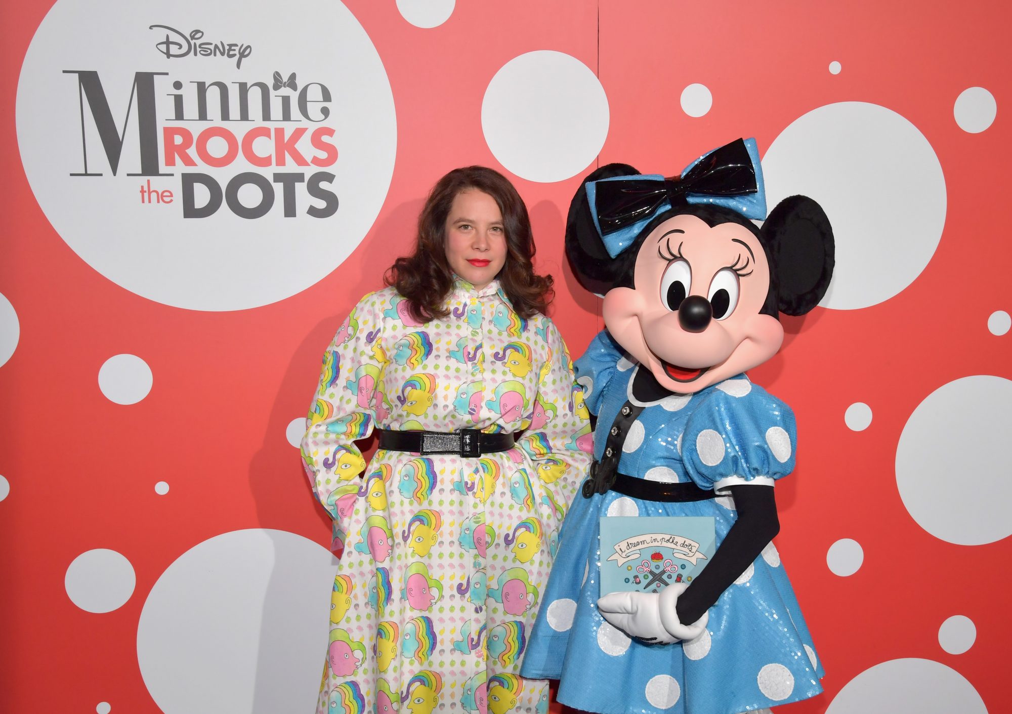 Minnie Mouse just rocked a brand new BLUE polka dot dress and she