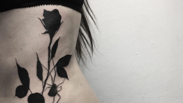 gothic black rose tattoos
