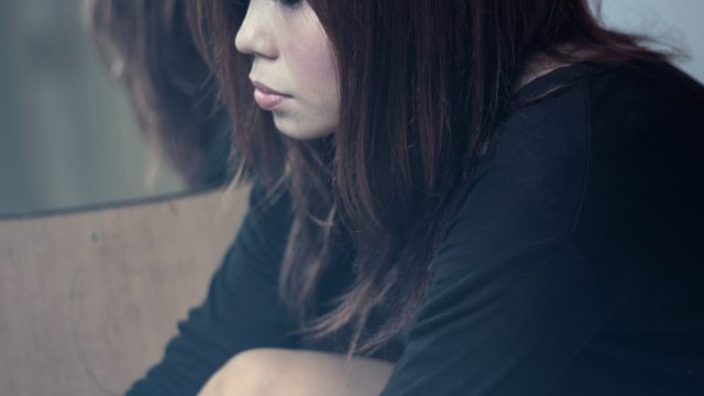 depressed woman