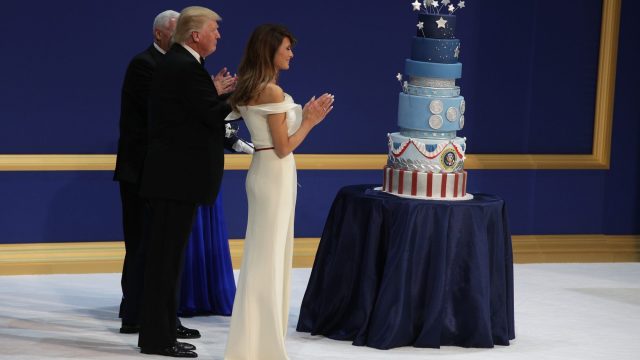President Donald Trump Attends A Salute To Our Armed Services Ball