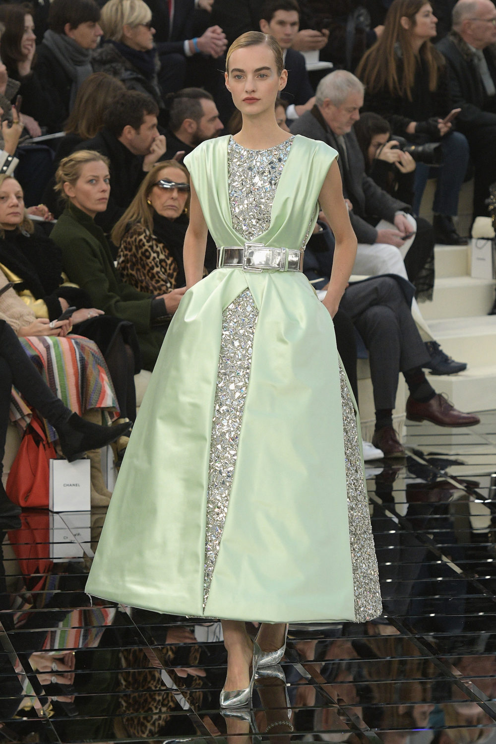 Chanel shop green dress