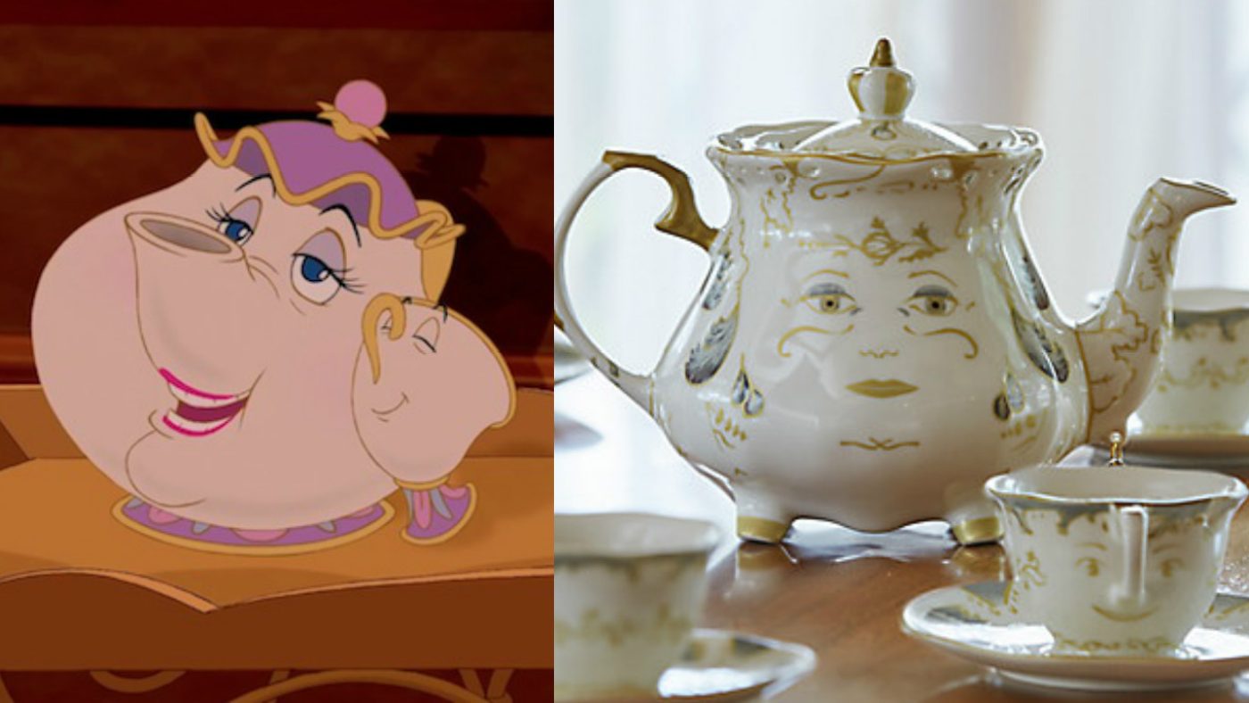 ebay beauty and the beast tea set