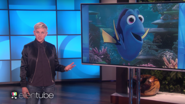 ellen finding dory trump
