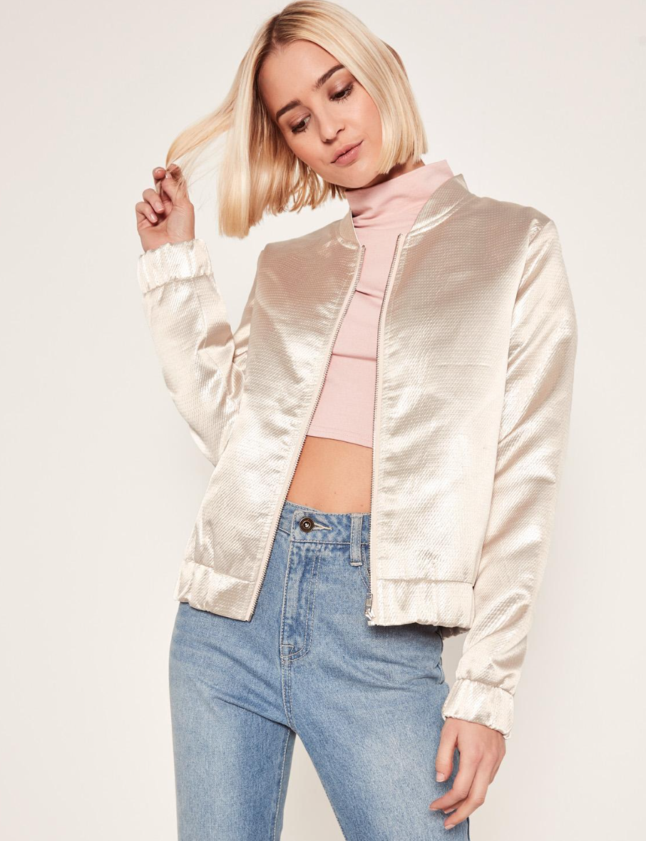 Metallic bombers are the trend to try if you want to feel like a ...