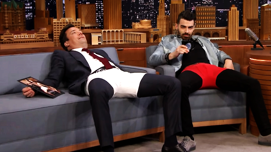 Joe Jonas helped Jimmy Fallon model underwear because he s just