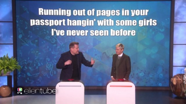 ellen james corden finish the drake lyric