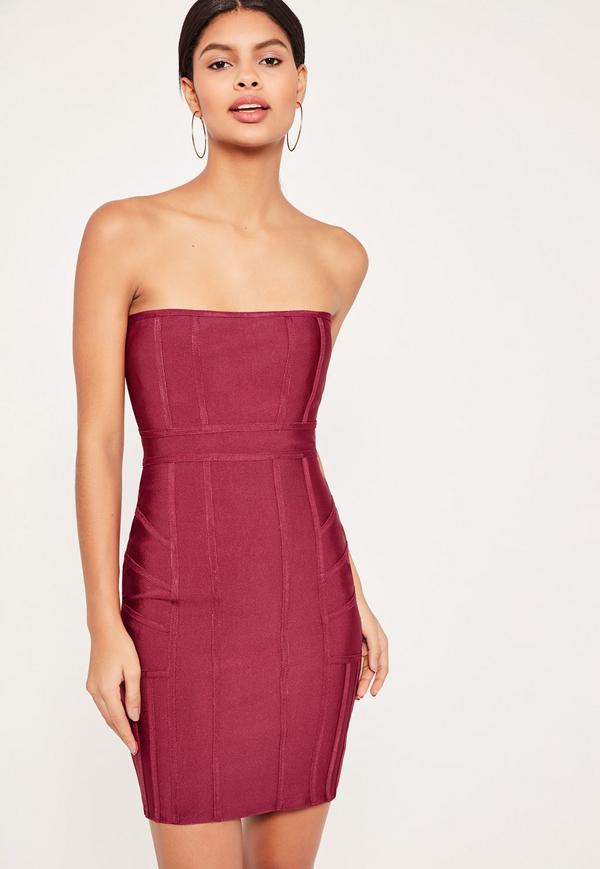 Missguided red bandage sales dress