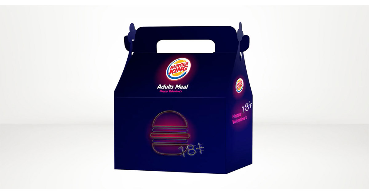 Burger King is offering a VERY 18 adults meal for Valentine s